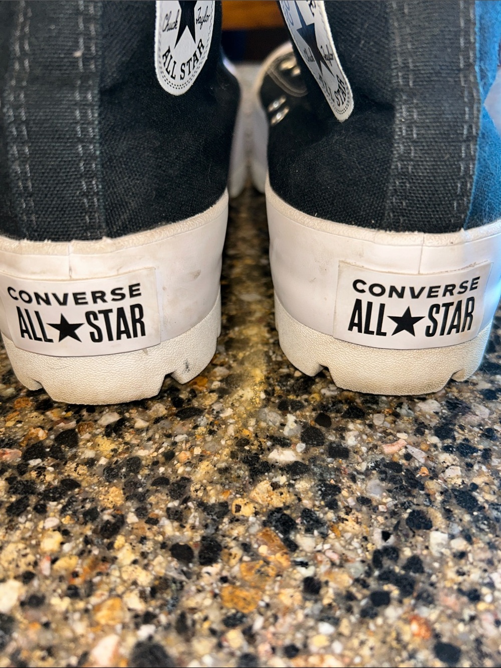 Converse Chuck Taylors Hi Platform Black Sneakers - Picture 6 of 7